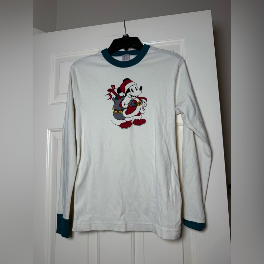 Hanna Andersson Adult Disney Mickey Mouse Holiday Long John Pajama Top